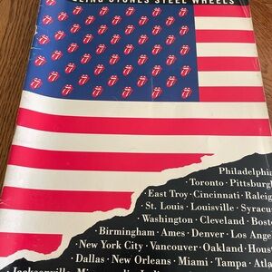 the Rolling Stones Flag Motif Tour Program - Red, Blue, White